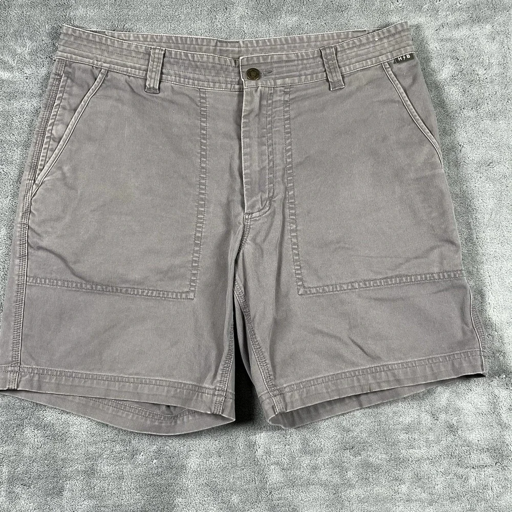 Howler Bros Men's Gray Corduroy Shorts 34